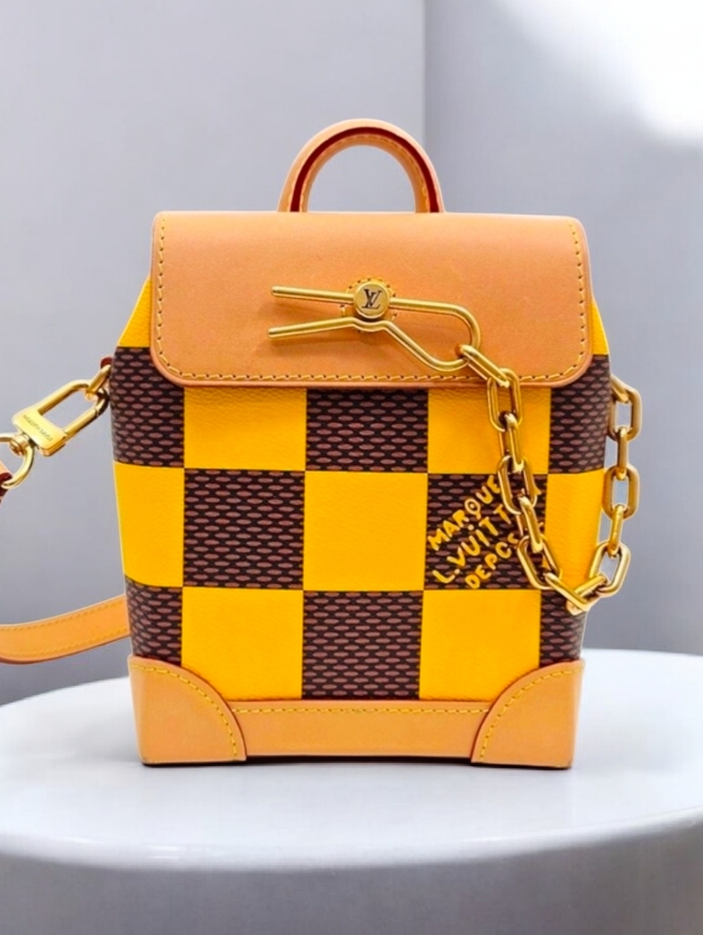 ✨️Rare Louis Vuitton Nano Streamer Yellow Damier Ebene Crossbody Bag